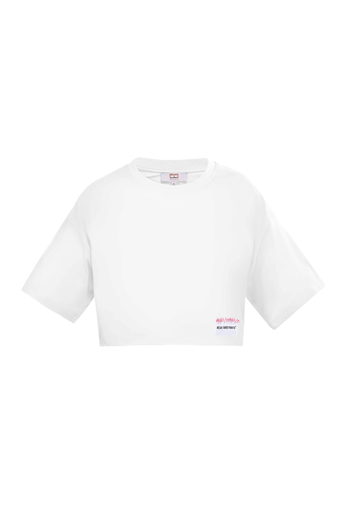 Beyaz Weekend Crop T-Shirt