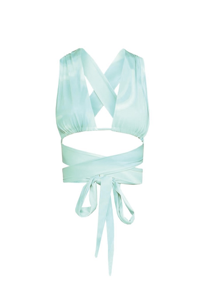 Su Yeşili Phoebe Bağlamalı Büstiyer