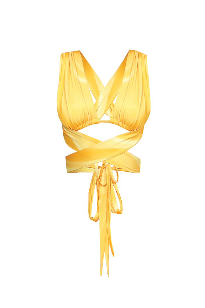 Turuncu Hera Bağlamalı Büstiyer