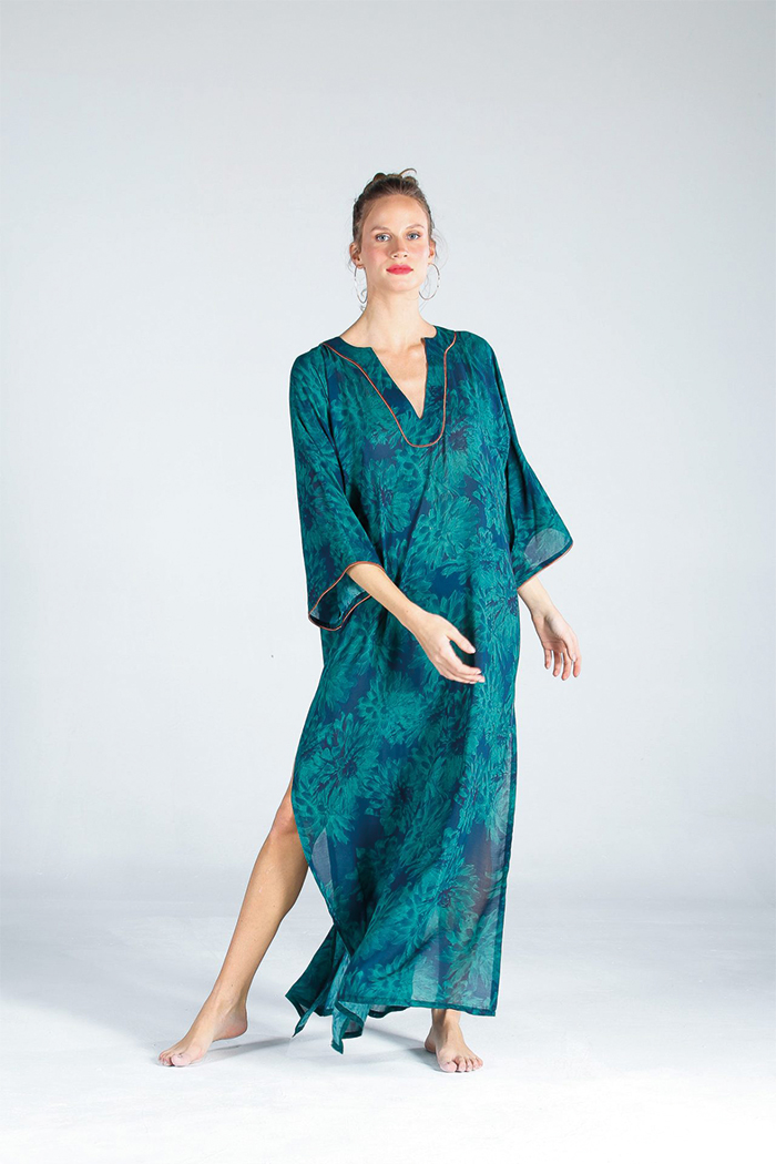 Monsoon V Yaka Kaftan Elbise