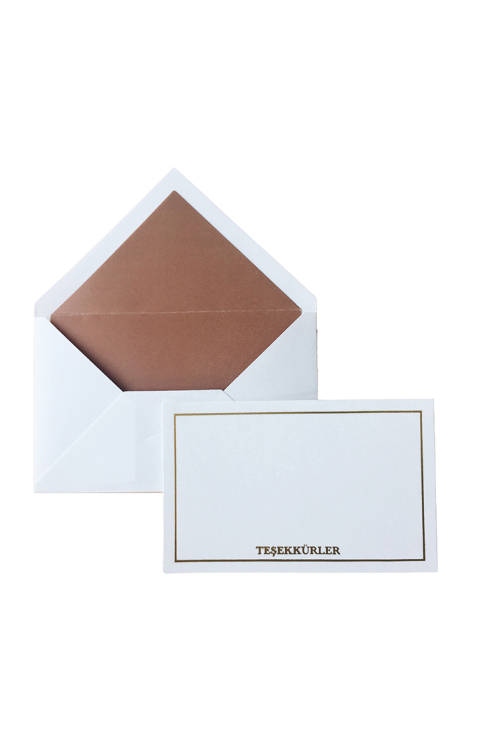 Yaldız Teşekkürler Tebrik Kartı 10'lu