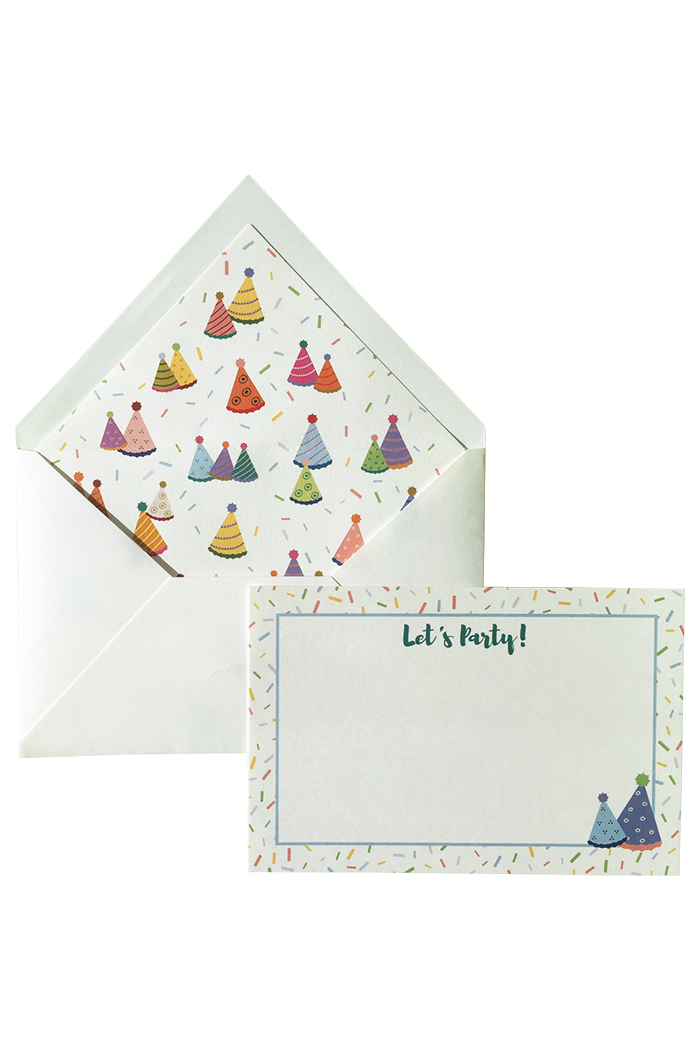 Party Hats Tebrik Kartı 10'lu