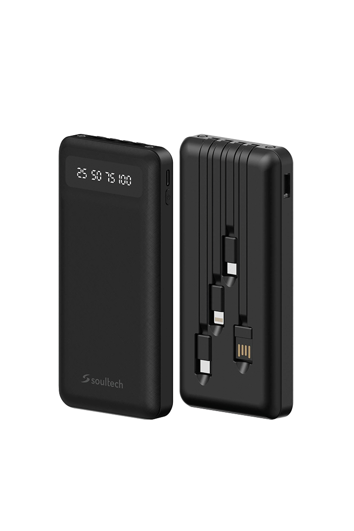 Soultech BT142 Hydra 10.000 mAh Powerbank 3IN1  Siyah