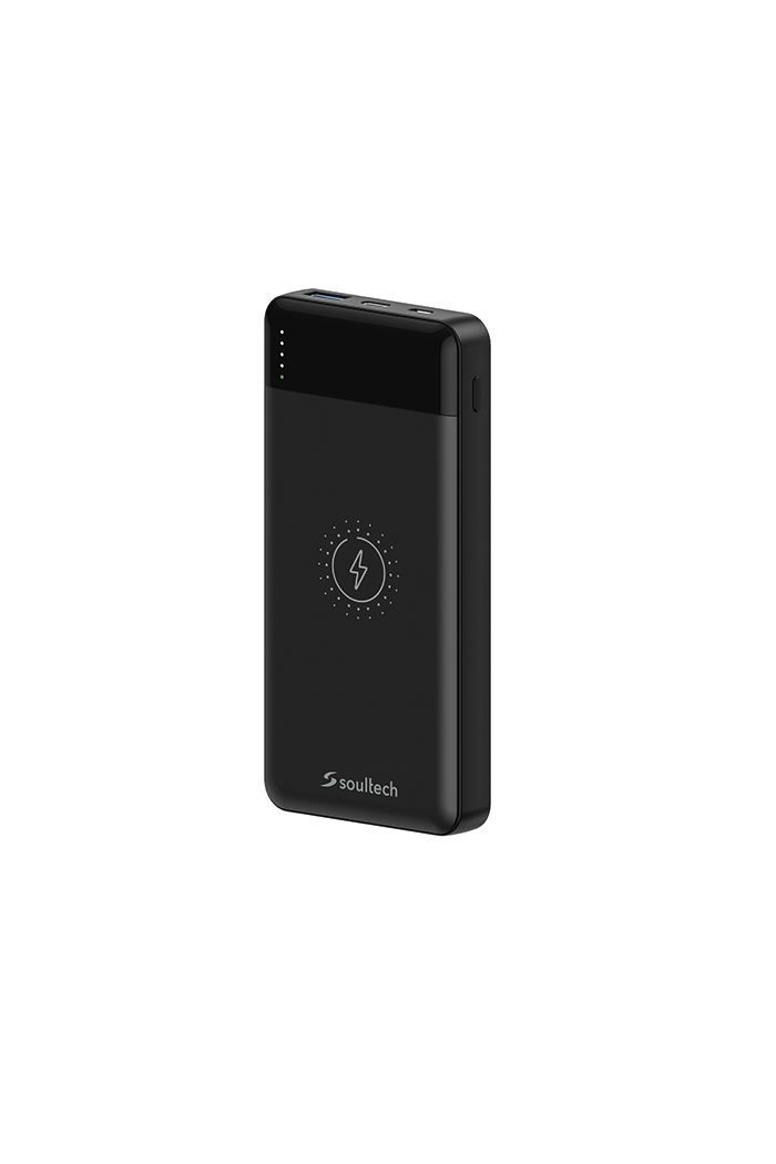 Soultech BT152S VortexQi 10.000 mAh PD&QC 18W Wireless Powerbank Siyah