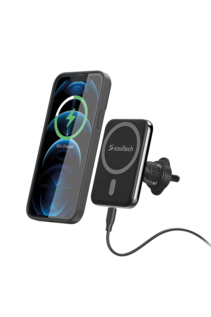 Soultech MS020S Tucana Magsafe Car 15W Wireless Charger Siyah