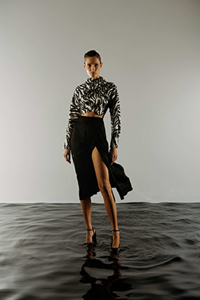 Melissa Saten Midi Etek