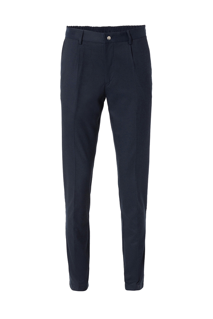 Lacivert Renk Pileli Chino Pantolon