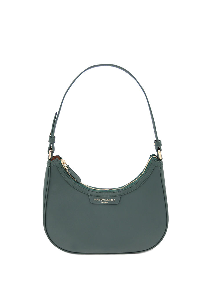Mirandole Koyu Yeşil Deri Omuz Çantası