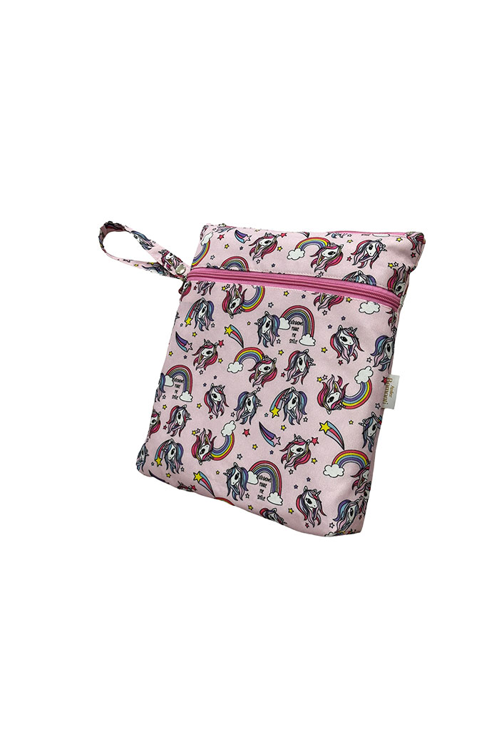 Mami Kids Unicorn PembeIslak Kuru/Kirli Temiz Çantası