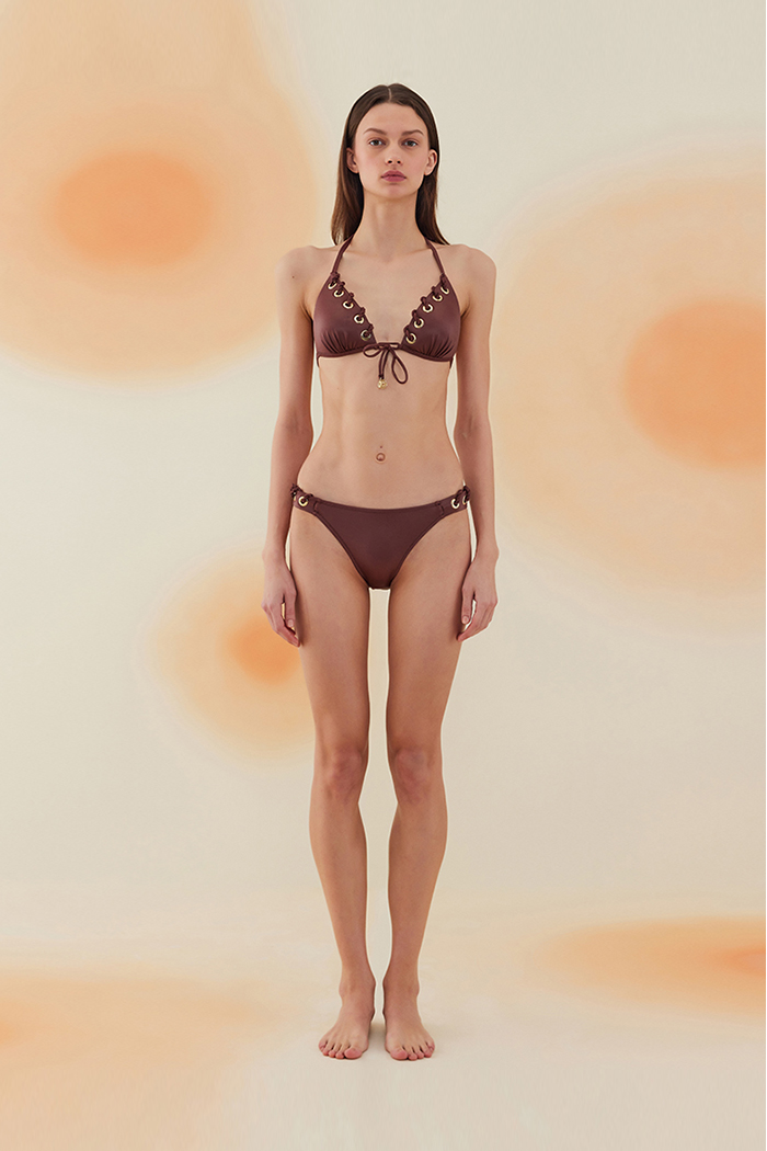 Aeolian Burnt Umber Kuşgözlü Üçgen Bikini Takımı