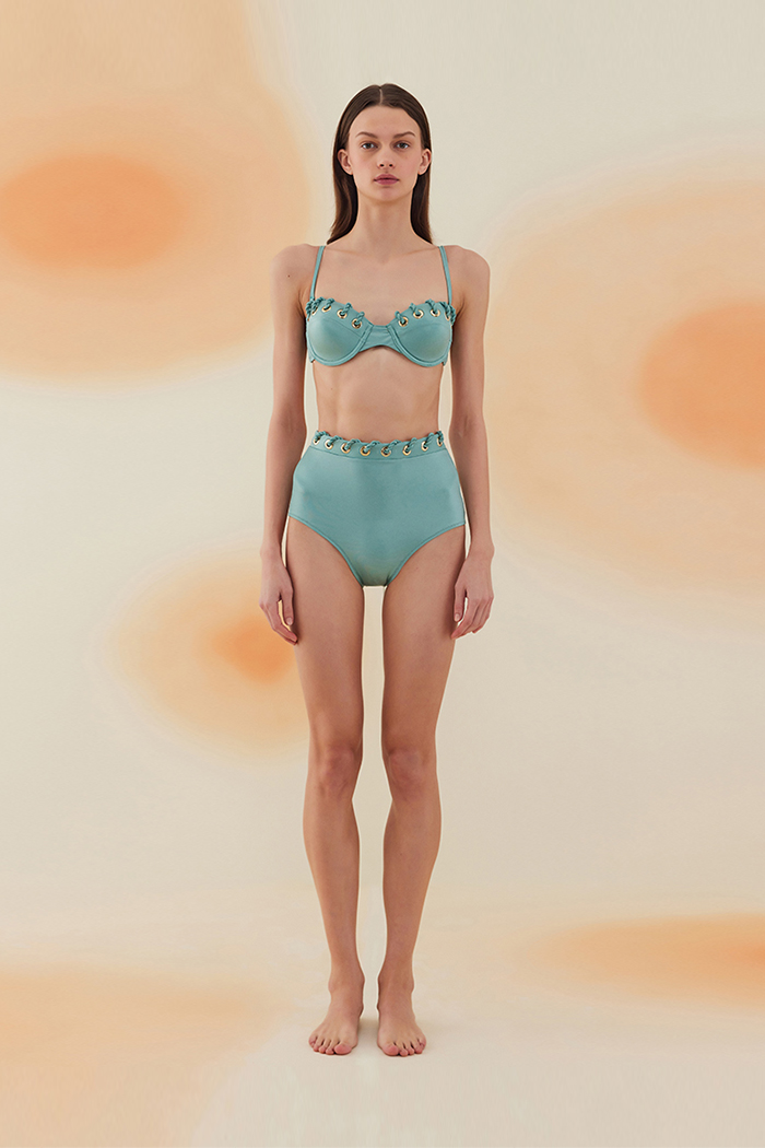 Barchan Mint Green Kaplı Bikini Takımı