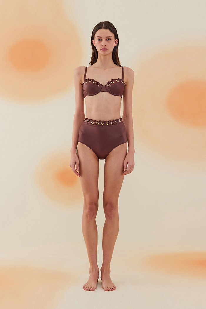 Barchan Burnt Umber Kaplı Bikini Takımı