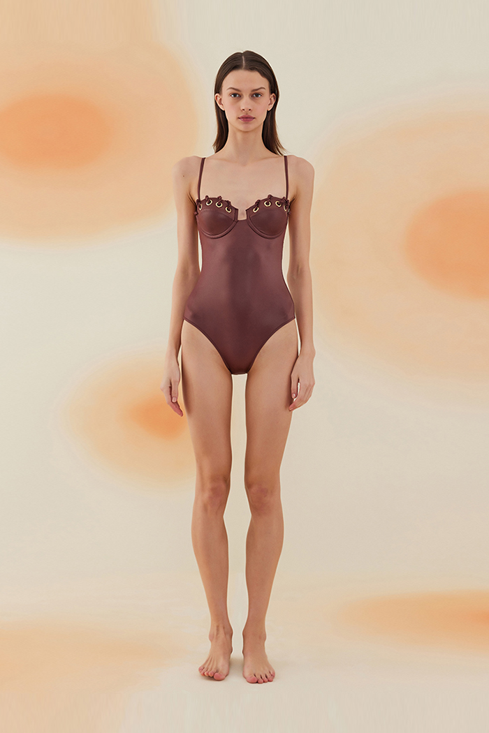 Caliche Burnt Umber Kuşgözlü Kaplı Mayo