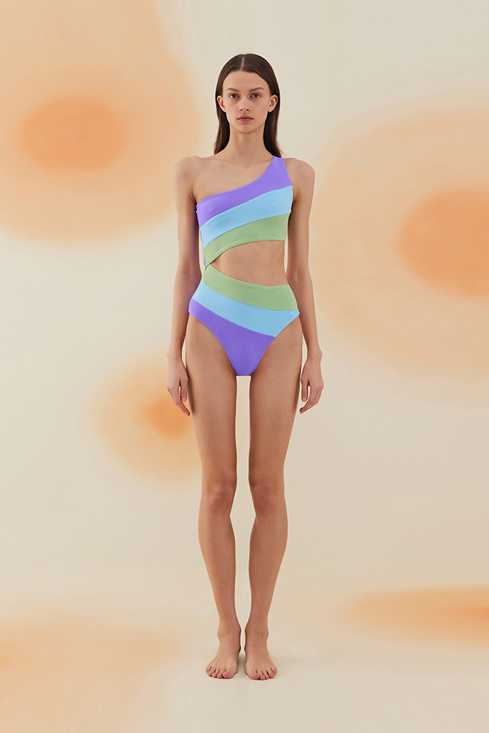 Playa Pistachio Green Tek Omuz Asimetrik Mayo