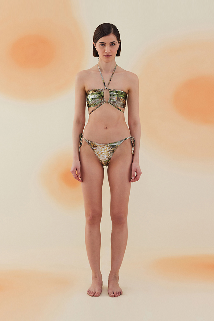 Mojave Phantom Snake Pattern Bağcıklı Bikini Takımı