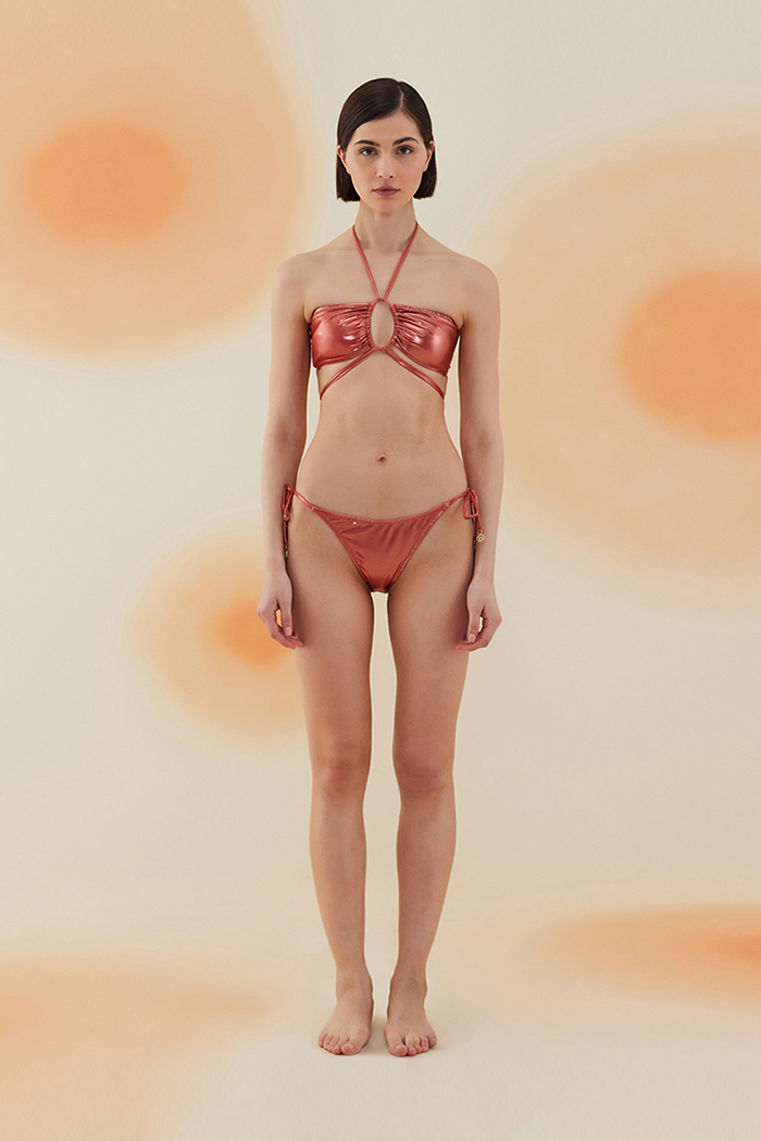 Broom Shiny Terracota Red Boyundan Bağcıklı Bikini Takımı