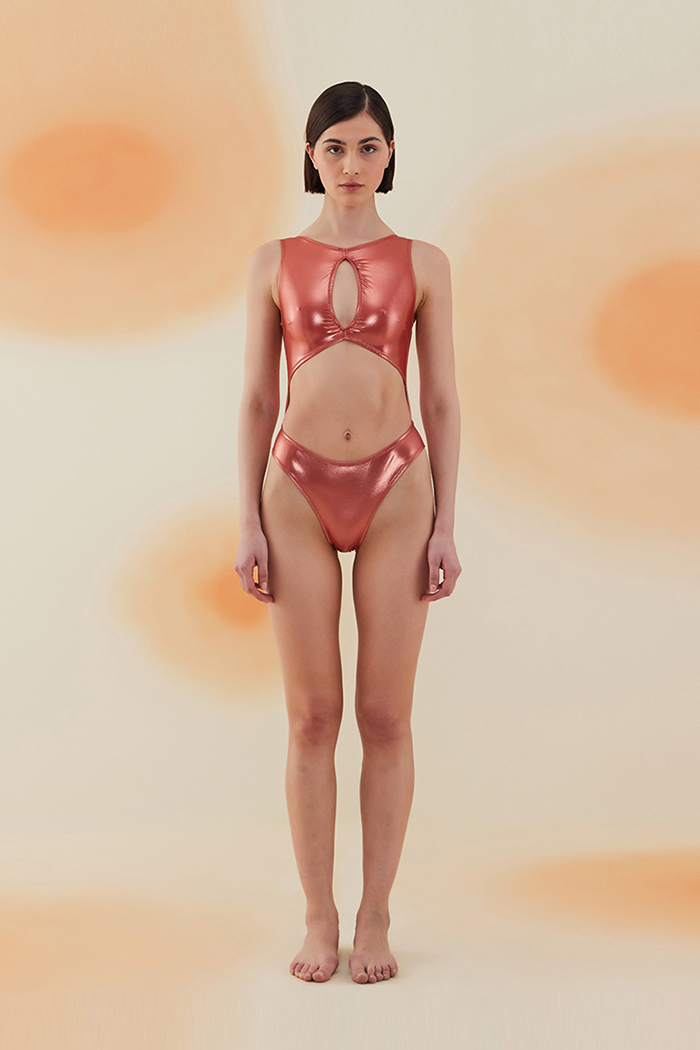 Pimenta Shiny Terracota Red Halter Kesim Mayo