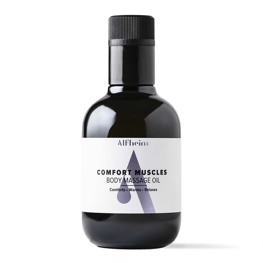 Alfheim Comfort Muscles Vücut Masaj Yağı/ Profesyoneller için/ Kas ve Eklem Ağrılarını Yatıştırır/ Masaj Yağı/ 250 Ml