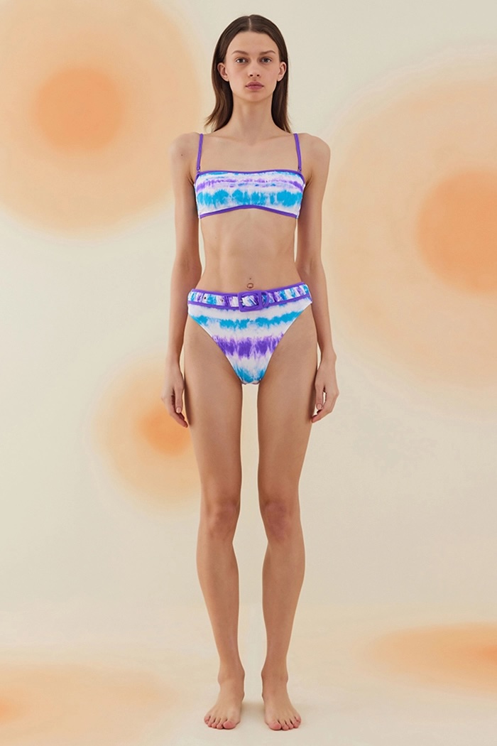 Tortoise Gradient Purple Straplez Kemerli Bikini Takımı