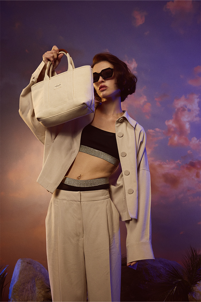 Miles Yüksek Bel Pantolon Bej