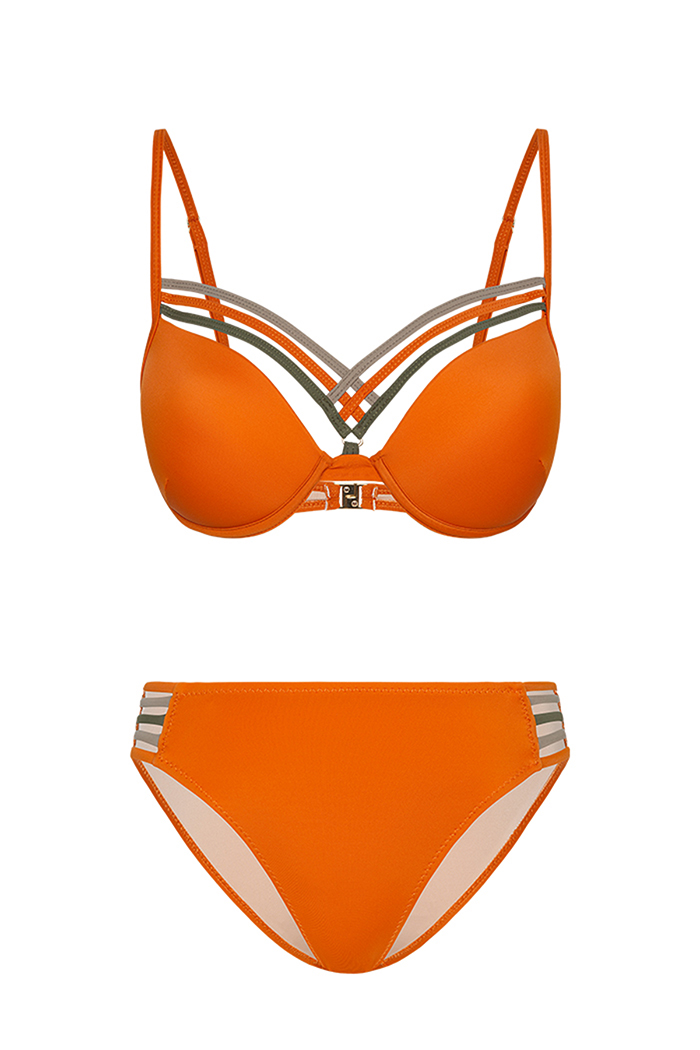 Girasole Turuncu Balenli Bikini Takımı