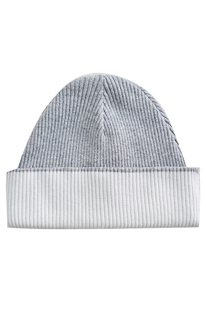 Açık Gri Renk Çift Taraflı Kaşmir Bere