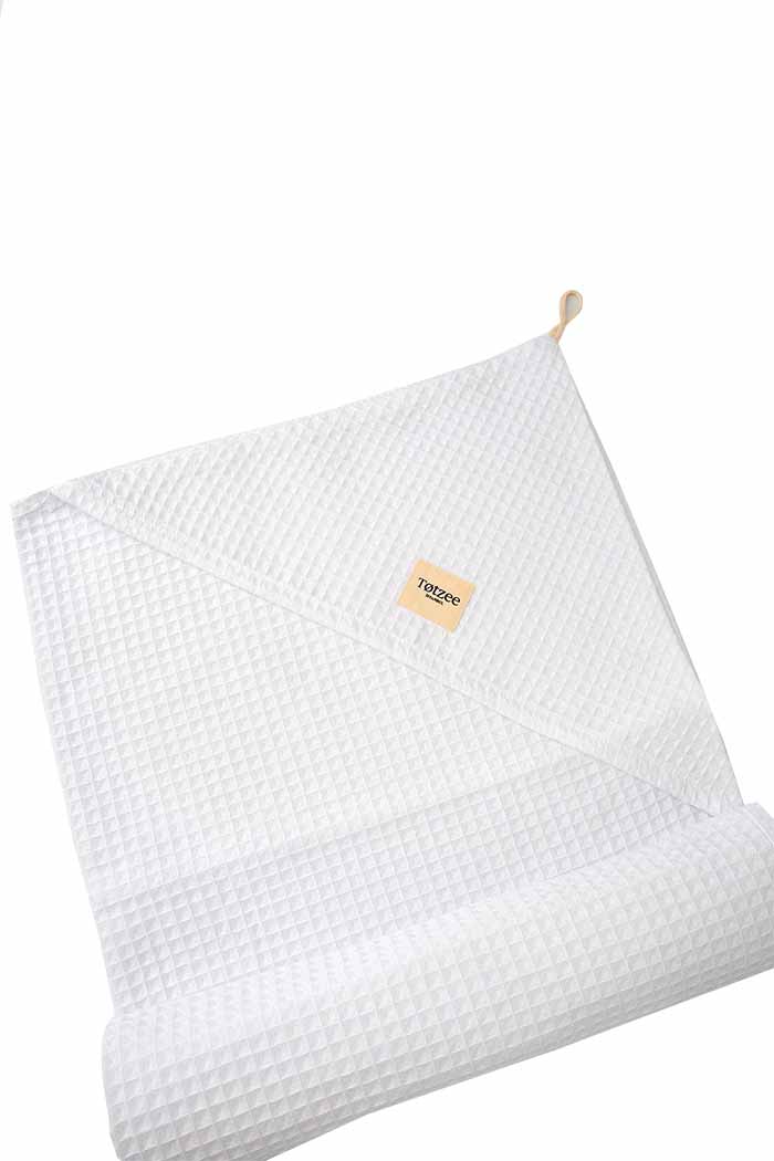 Waffle Bornoz Optik Beyaz