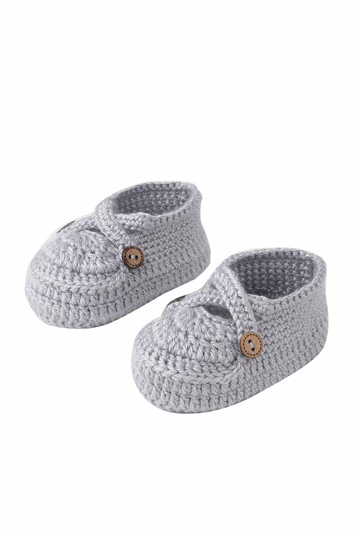 Çapraz Şeritli Patik Gri