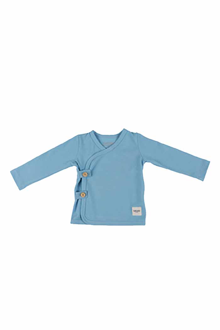 Düğmeli Kruvaze Üst Gökyüzü Mavisi