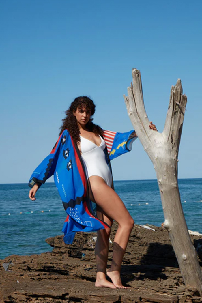 Eye Browse Kimono Blue