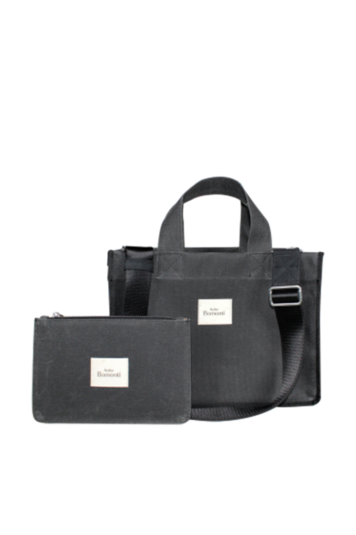 Hishi Rj Tote Bag Antrasit Mumlu Kanvas Çanta