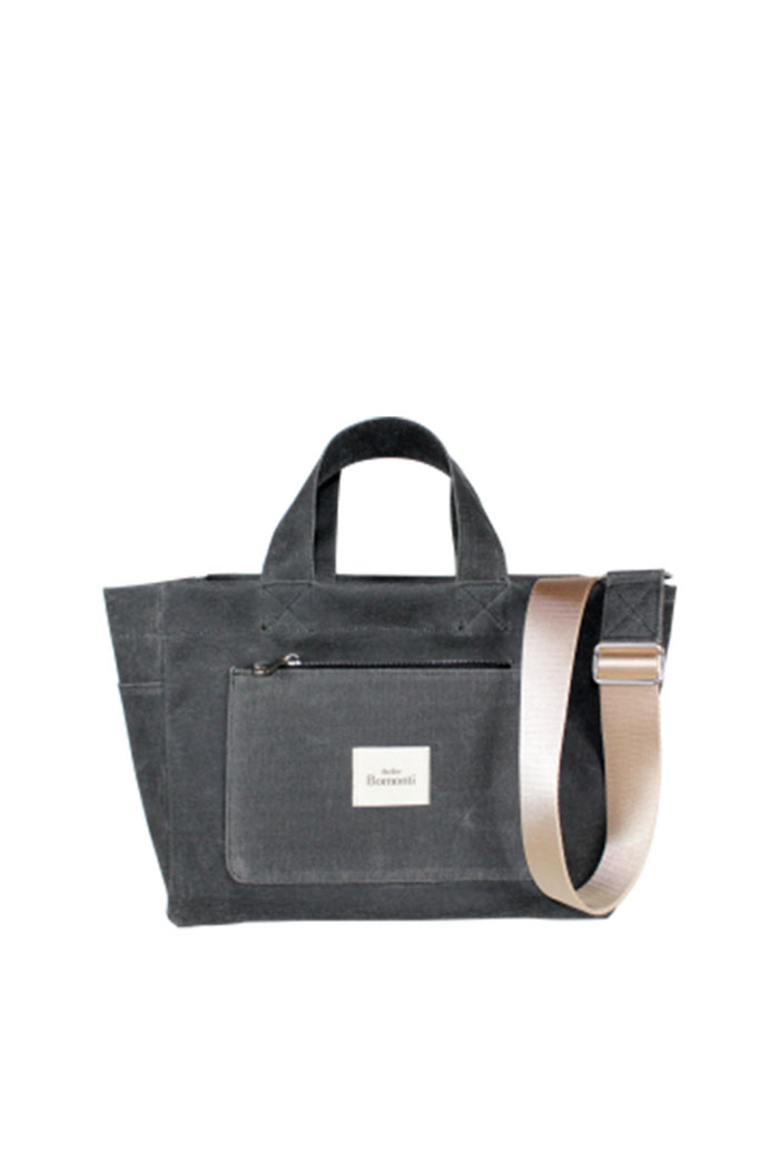 Hishi Antrasit Mumlu Kanvas Çanta