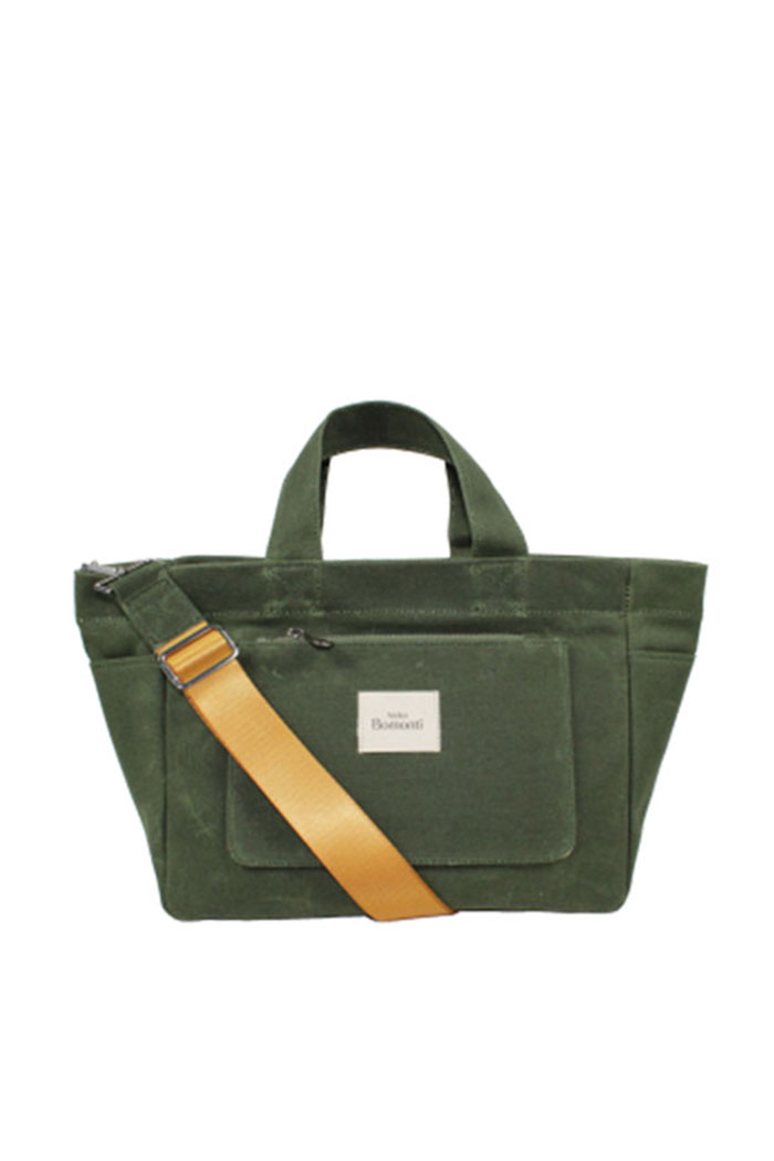 Hishi Koyu Yeşil  Mumlu Kanvas Çanta