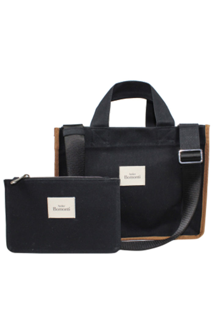 Hishi Rj Tote Bag Black Mumlu Kanvas Çanta