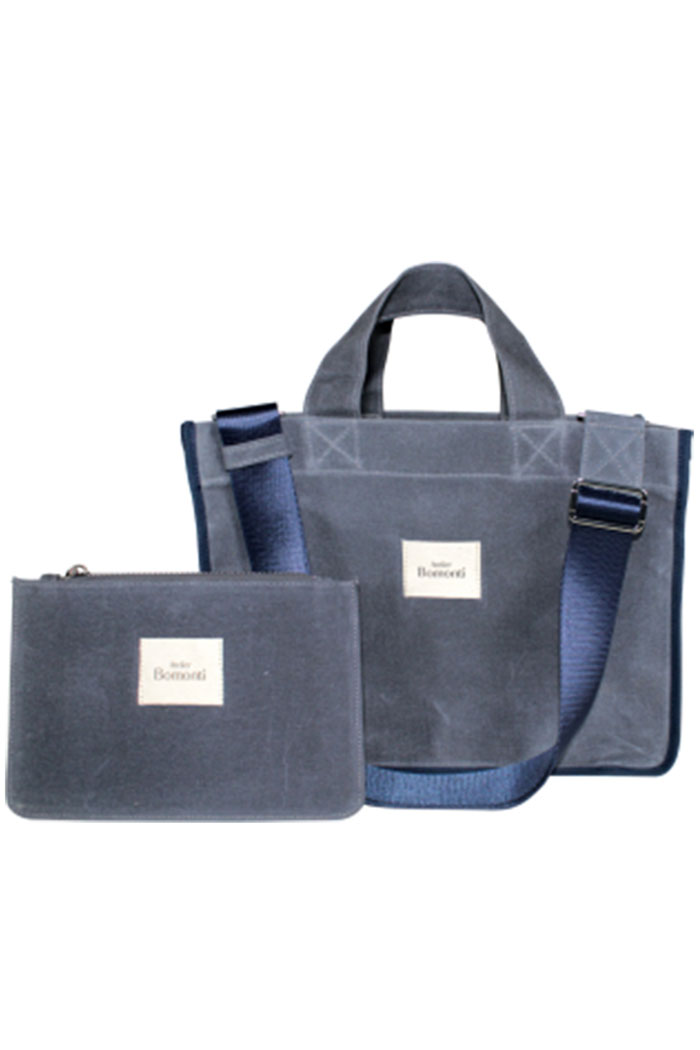 Hishi Rj Tote Bag Denim Lacivert