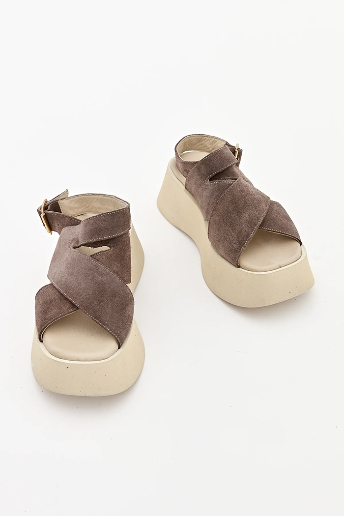 Vizon Rebecca Dolgu Topuklu Sandalet