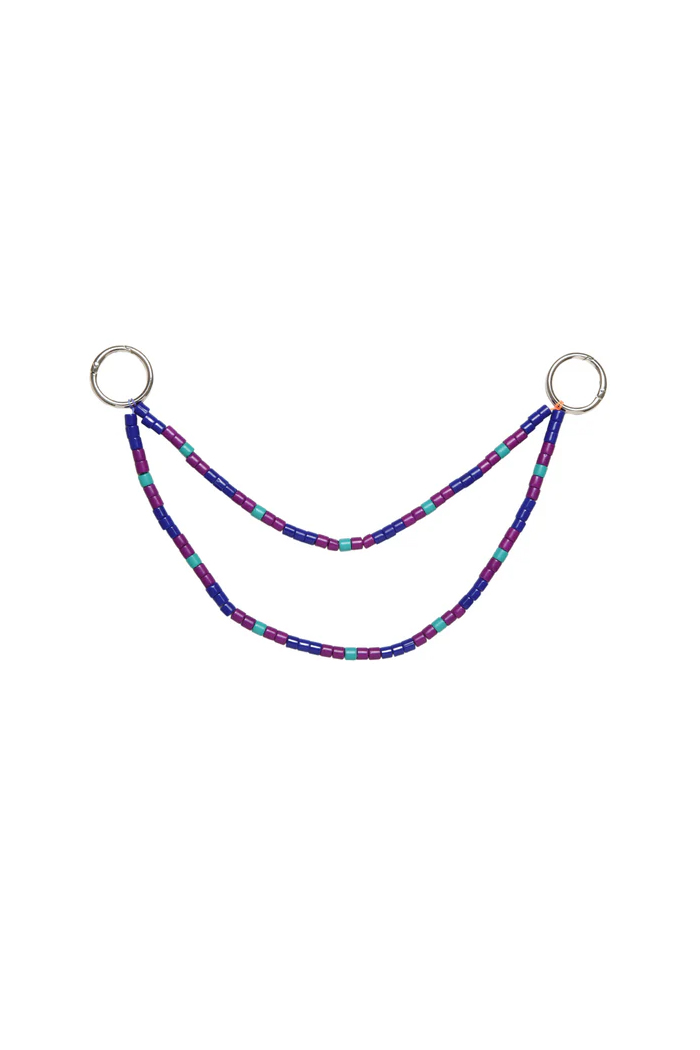 Double Layered Purple & Blue Bag Charm