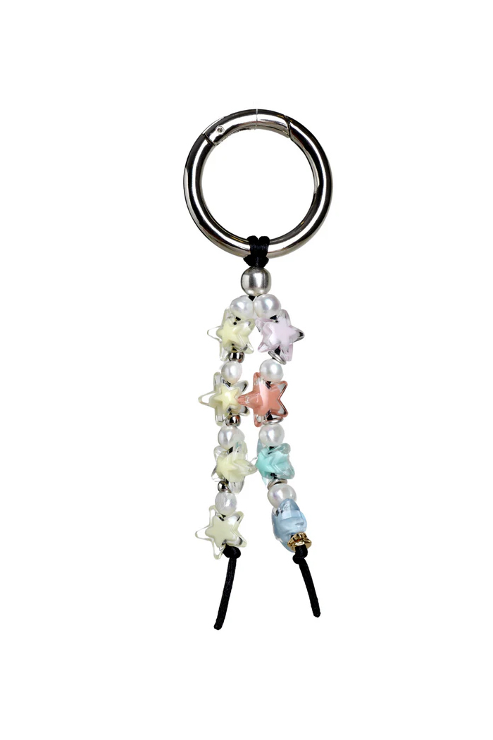 Bag Charm with Pearls and Stars