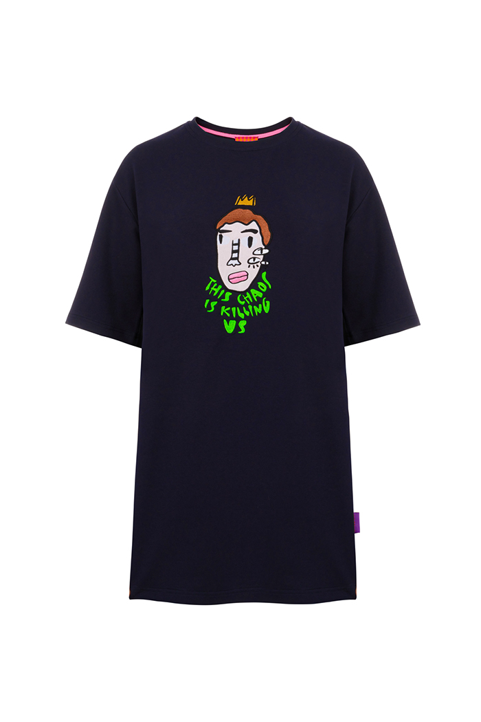 Space Boy Tshirt Elbise