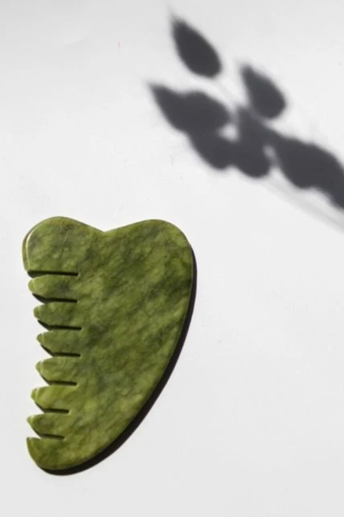 Yeşim Gua Sha Yüz ve Saç Derisi Masaj Aleti