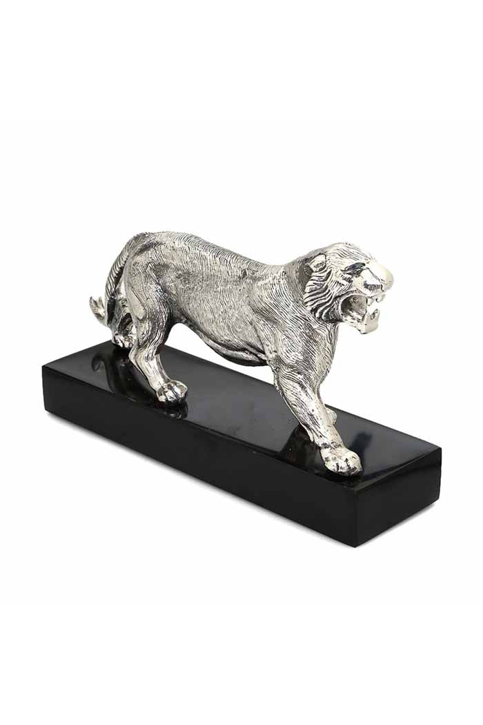 Panter Figürlü Dekoratif Obje Gri