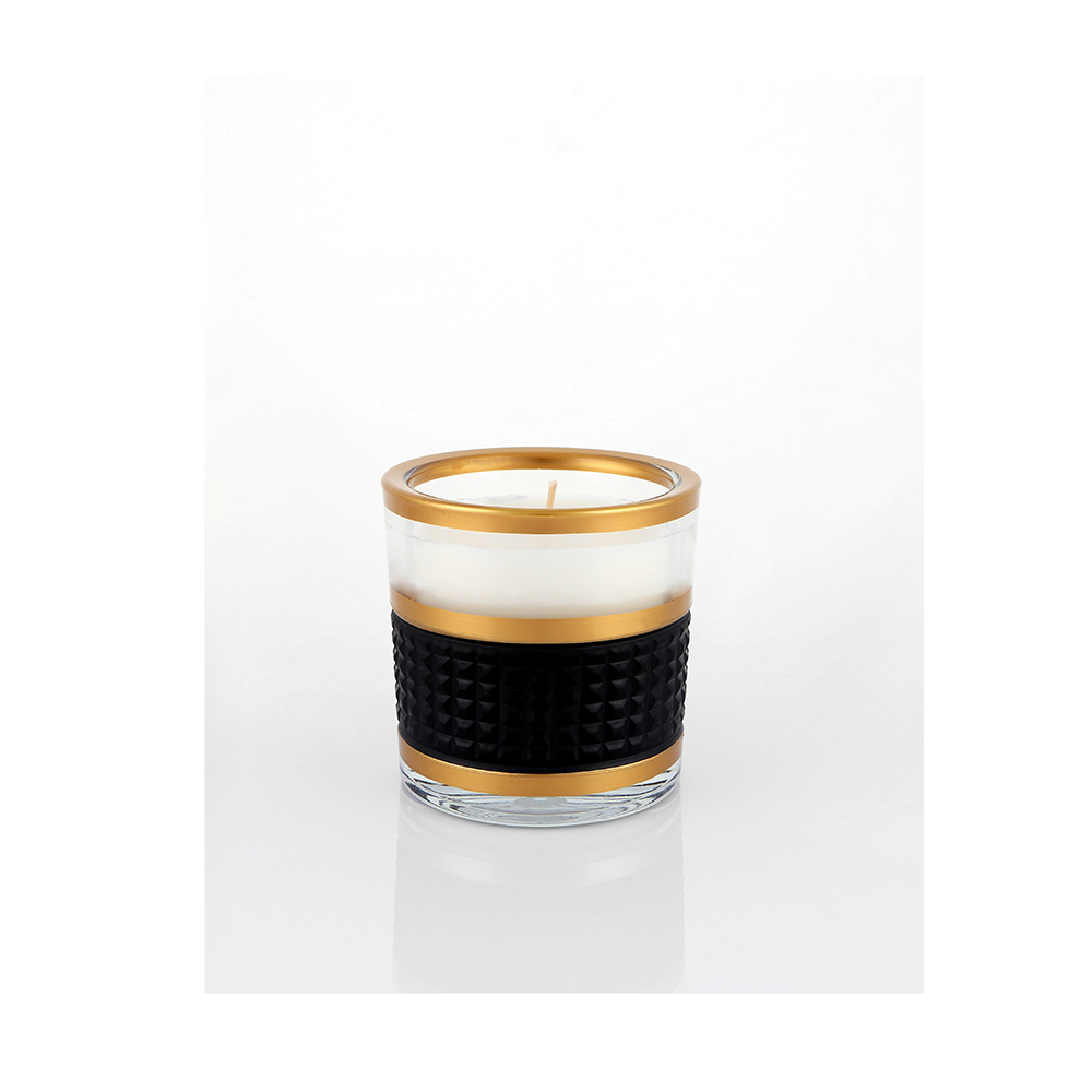 Gold Çizgi Detaylı Küçük Mumluk