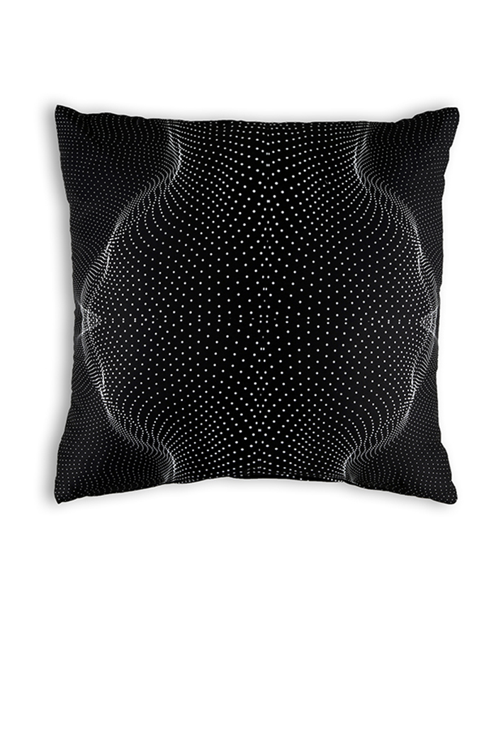 Siyah Nokta Desenli Kırlent ve Kırlent Kılıfı