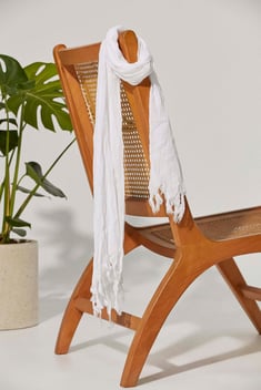 Baskısız Beyaz Fular