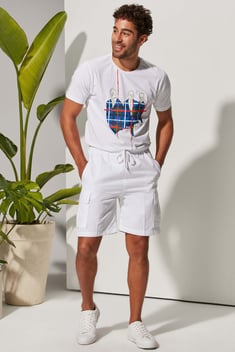 Spor Erkek Beyaz Şort