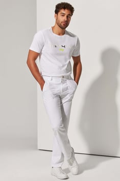 Coco Düğme Erkek Beyaz Pantolon