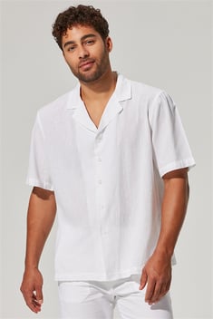 Kısa Kol Resorth Shirth Erkek Gömlek