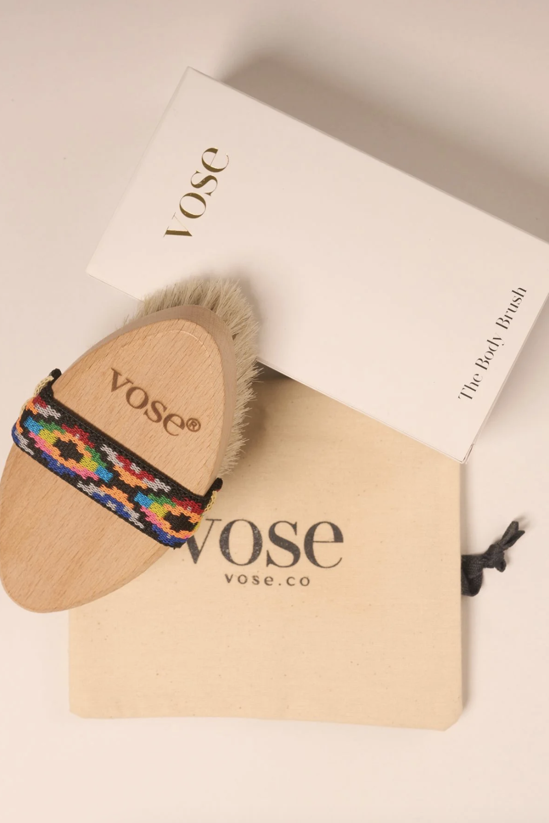 Vose %100 Doğal At Kılı Vücut Fırçası Tulip