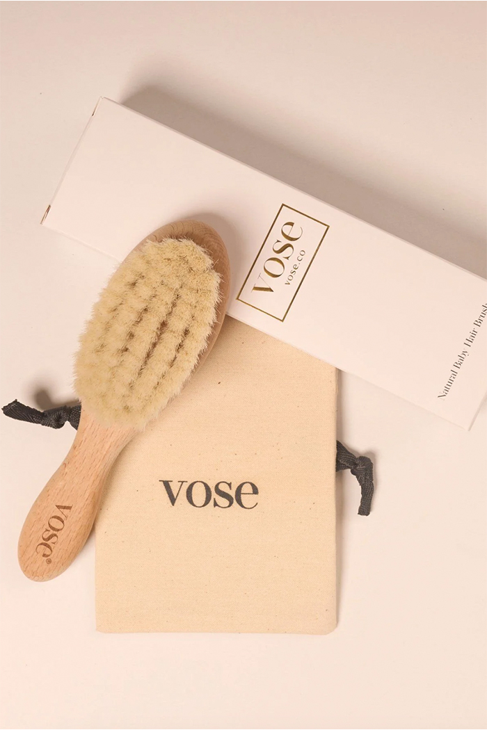 Ahşap Yumuşak Bebek Saç Fırçası 0 Ay + (Keçi Kılı)