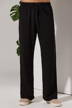 Double Face Relax Siyah Unisex Pantolon